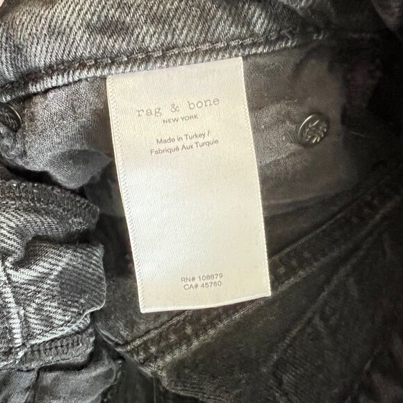Rag & Bone Jeans Women's Size 23 Maya High-Rise Ankle Slim Highland Black Wash - Picture 5 of 11